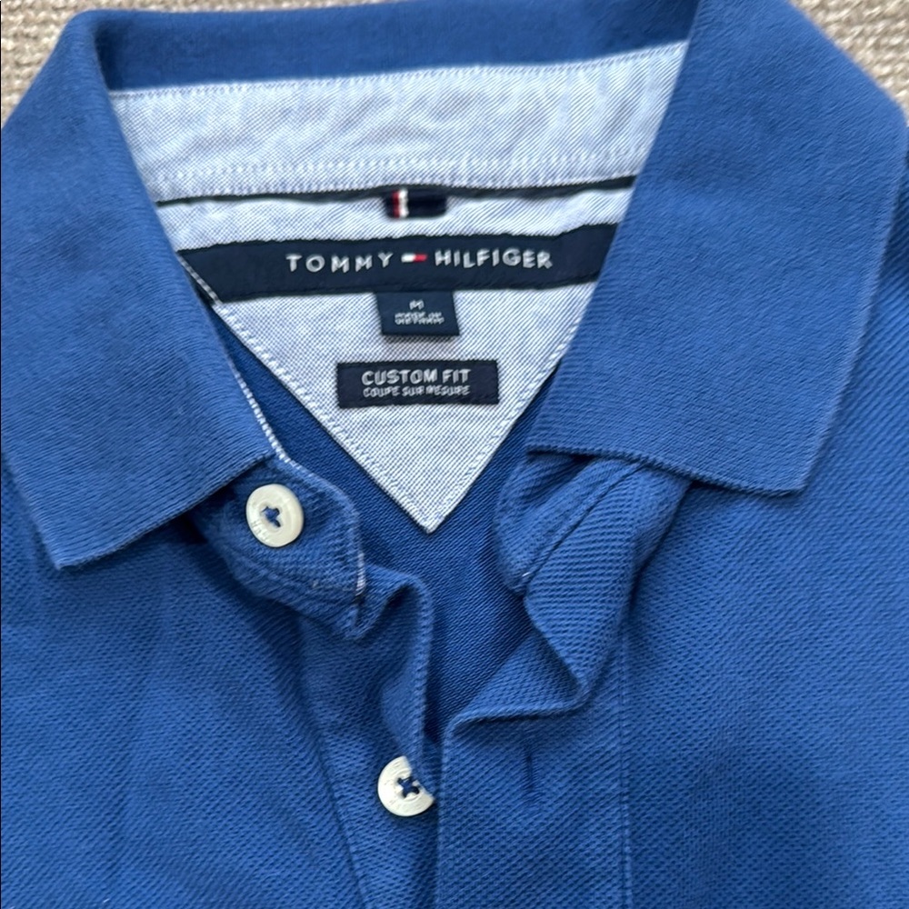 Tommy Hilfiger Men's Royal Blue Custom Fit Polo